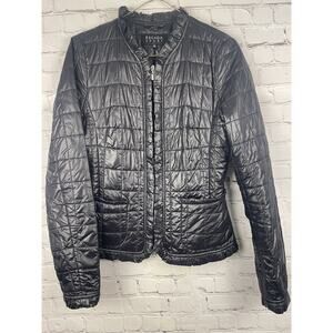 ESCADA Sports Black Jacket Nylon EU34 Size XS Spring Fall Quilted Ruffle